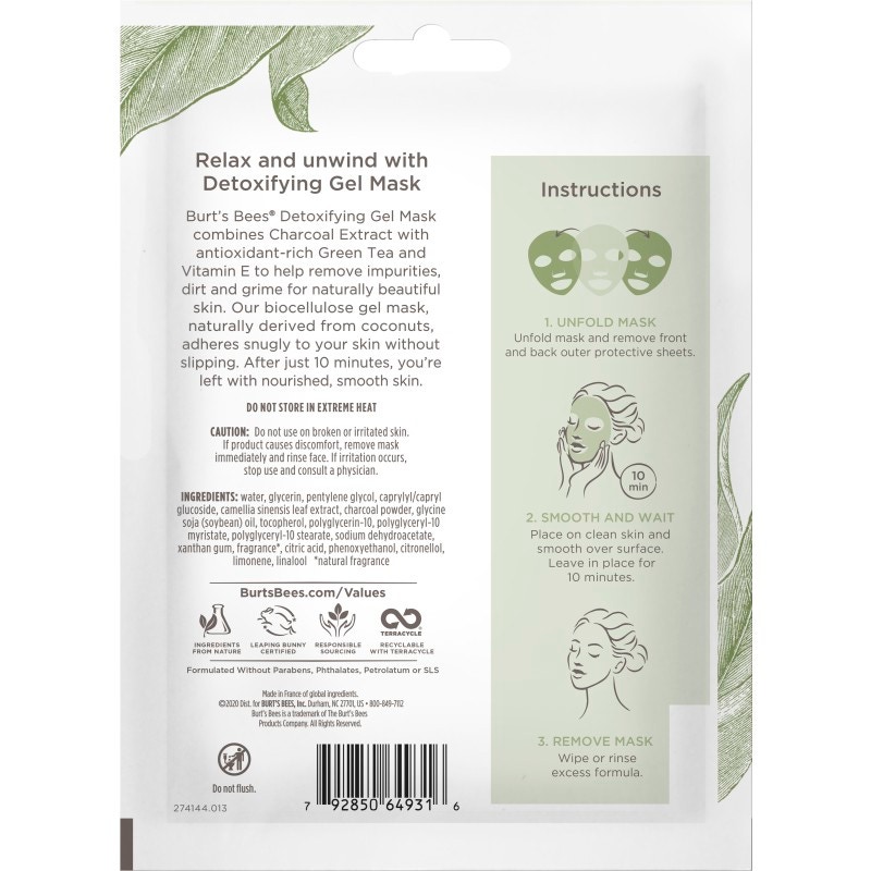 Detoxifying Biocellulose Gel Mask with Charcoal & Green Tea - Image 7